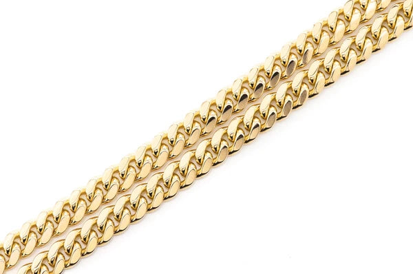 9MM Miami Cuban 14k Solid Gold Chain