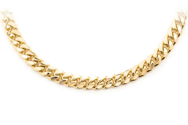 9MM Miami Cuban 14k Solid Gold Chain